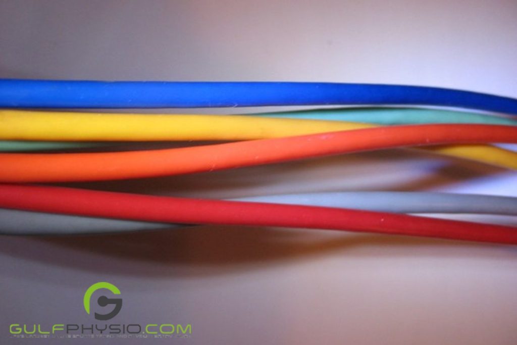 A group of colorful paraffin wax-protected wiring