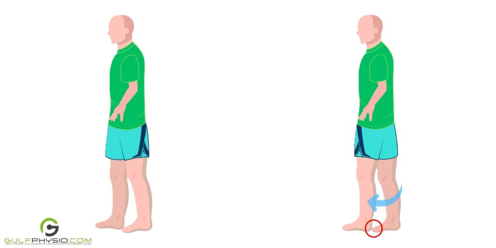 A diagram depicting how to do the “Heel-toe Walking” exercise